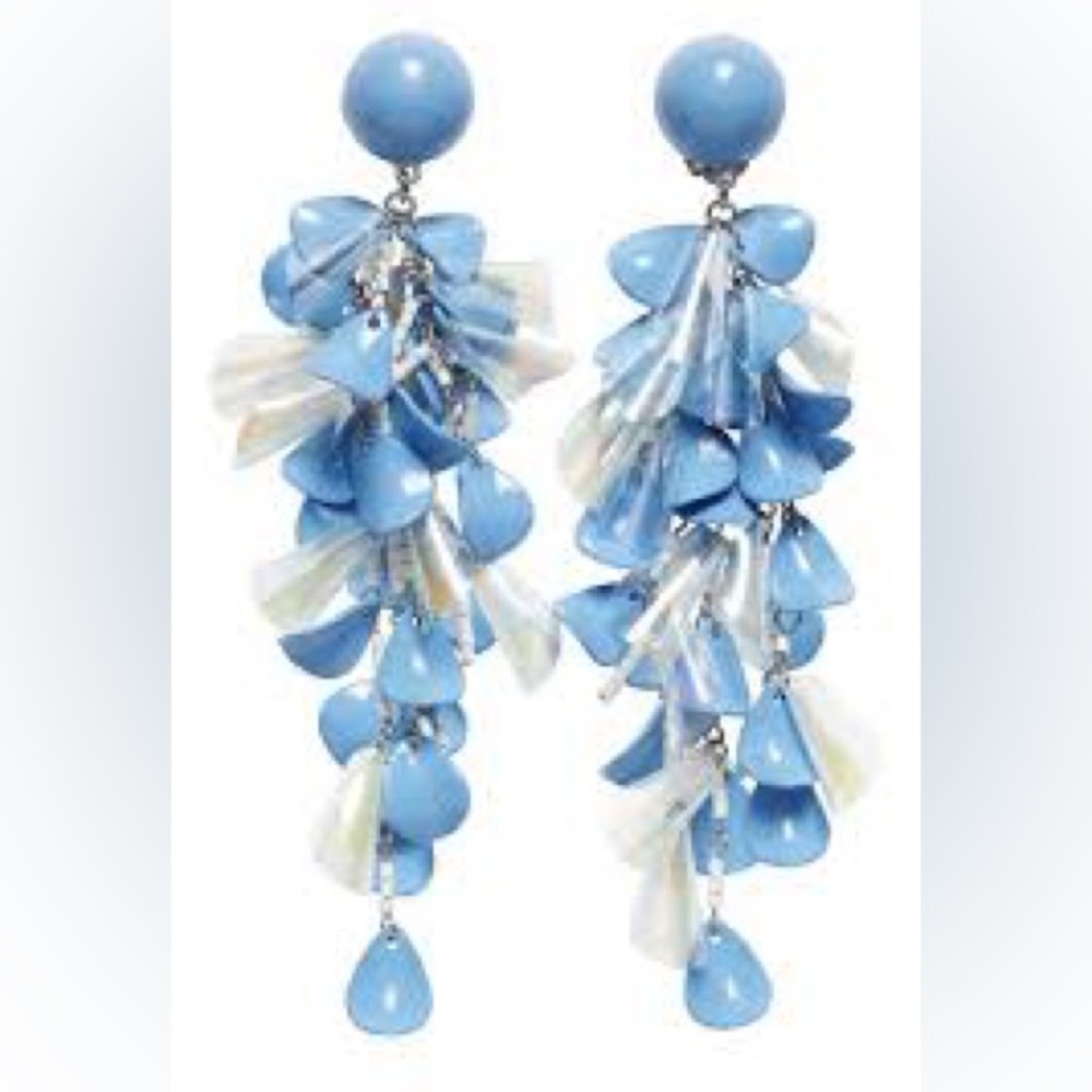 ✨ H&M Conscious Exclusive Blue Statement Drop Earrings ✨
